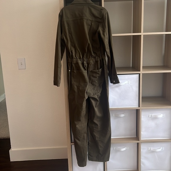 NWT The Kooples CASUAL KHAKI DENIM JUMPSUIT WITH POCKETS size 2/medium - Picture 3 of 4